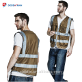 Warnschutz-Bau-Sicherheits-Weste-reflektierende orange Arbeitskleidungs-Jacke mit multi Taschen Reißverschluss